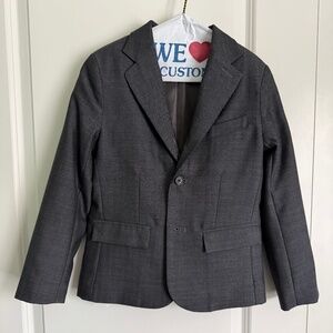 Janie and Jack Boys' 3-Piece Charcoal Gray Wool Suit Set - Size 8